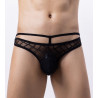 MenSexyWear String Transparent Hollowout Noir